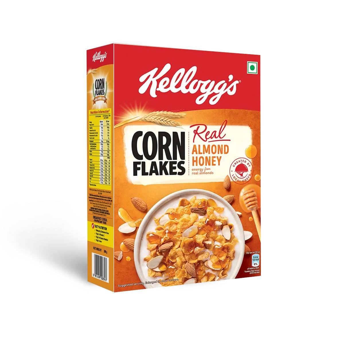 Kelloggs Corn Flakes With Real Almond Honey, 300 G